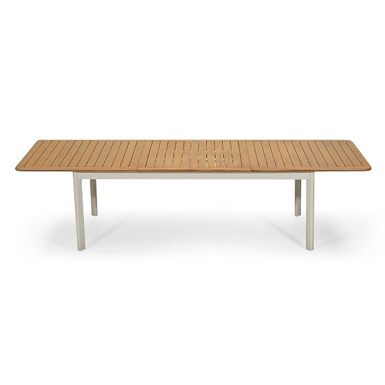 Garten-Set Porticato, ausziehbarer Tisch 211-300 cm + 12 Stühle, Akazienholz FSC, Teak-Optik