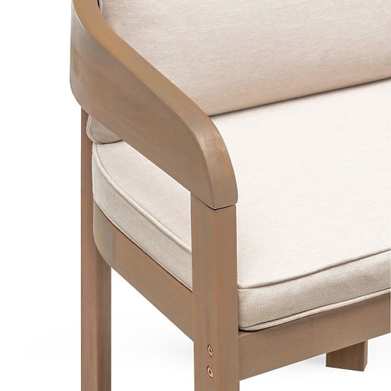 Garten-Set Satori II, Tisch 240 cm + 8 Stühle, Akazienholz FSC, Teak-Optik, beige, abgerundet