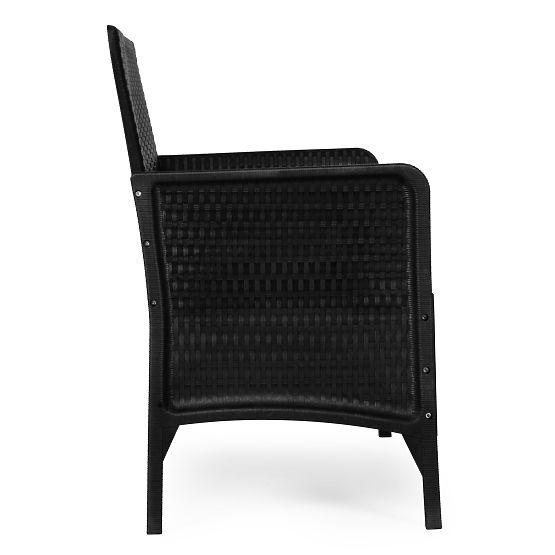 Garten-Zweisitzer-Sofa mit Kissen Bank für Balkon Terrasse Garten schwarz MultiGarden