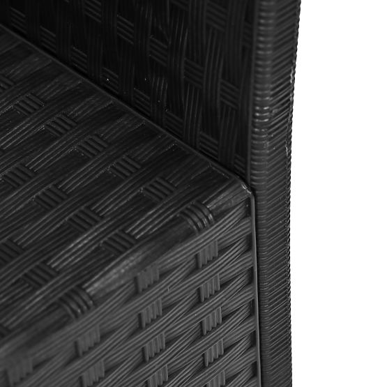 Garten-Zweisitzer-Sofa mit Kissen Bank für Balkon Terrasse Garten schwarz MultiGarden