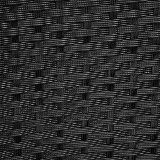 Gartenbank aus Technorattan Sofa CORDOBA schwarz mit beigen Kissen