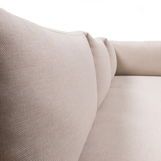 Gartenecksofa mit Tisch Borgo, Akazienholz FSC, Teak-Optik, Beige