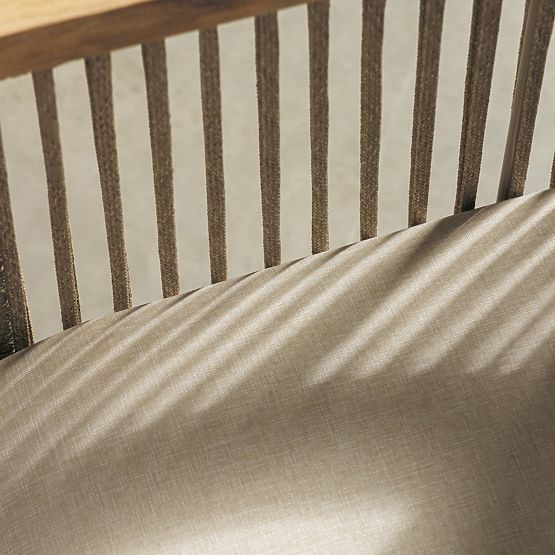 Gartenecksofa-Set mit Tisch Vetralla, Geflecht, Akazienholz FSC, Teak-Optik, hellbeige