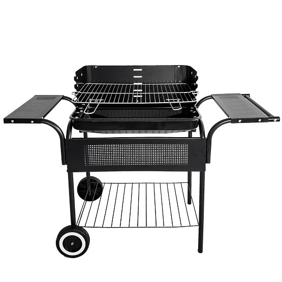 Gartengrill Metallregale Rosthöhenverstellung Räder