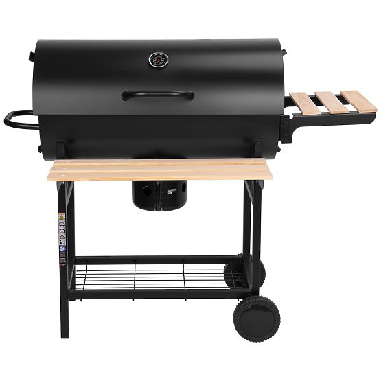 Gartenkohlegrill 2 Roste Aschekasten BAREL WOOD