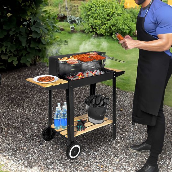 Gartenkohlegrill PARIL auf Rädern