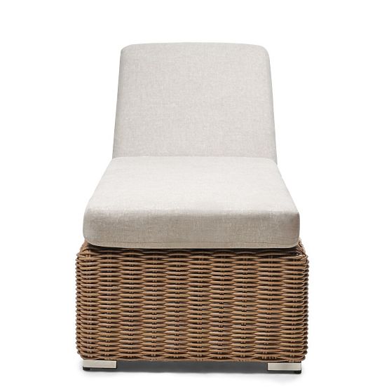 Gartenliege Sandy verstellbar, Technorattan, beige