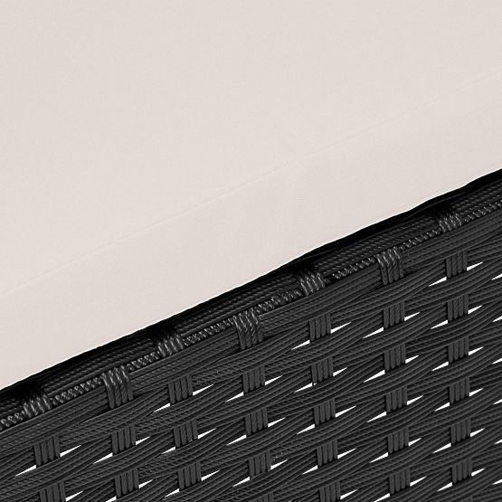 Gartenmöbel aus Technorattan Set 4-in-1 MAGNOLIA schwarz beige Kissen