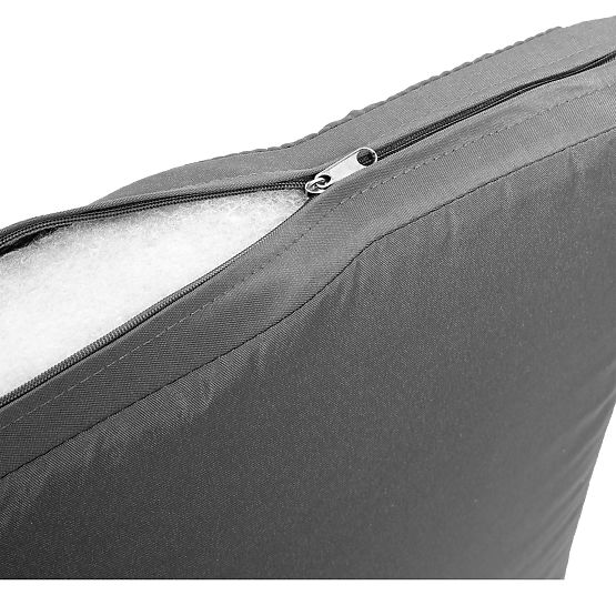 Gartenmöbel-Set aus Technorattan MAGNOLIA schwarz mit grauen Kissen