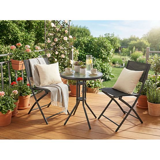 Gartenmöbel-Set FLORA Tisch + 2 Stühle