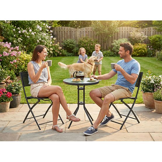 Gartenmöbel-Set FLORA Tisch + 2 Stühle