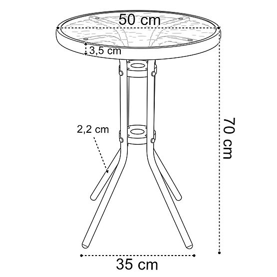 Gartenmöbel-Set FLORA Tisch + 2 Stühle