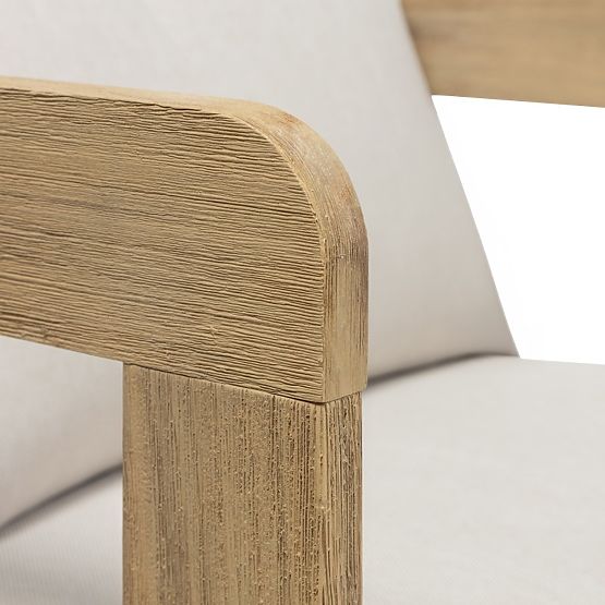 Gartenmöbel-Set Japandi Akazienholz FSC, Teak-Optik, hellbeige, abgerundet