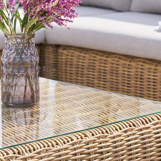 Gartenmöbel-Set Sandy, Polyrattan, beige