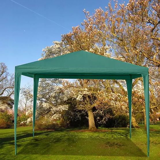Gartenpavillon 3x3 m 4 Wände grün MultiGarden