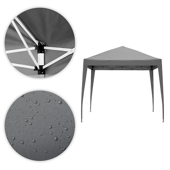 Gartenpavillon 3x3 m automatisch aufklappbares Dach für Garten und Terrasse MultiGarden