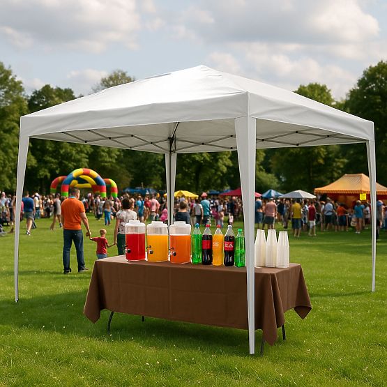 Gartenpavillon Zelt 3x3 m automatisch aufklappbares Dach für Garten und Terrasse MultiGarden