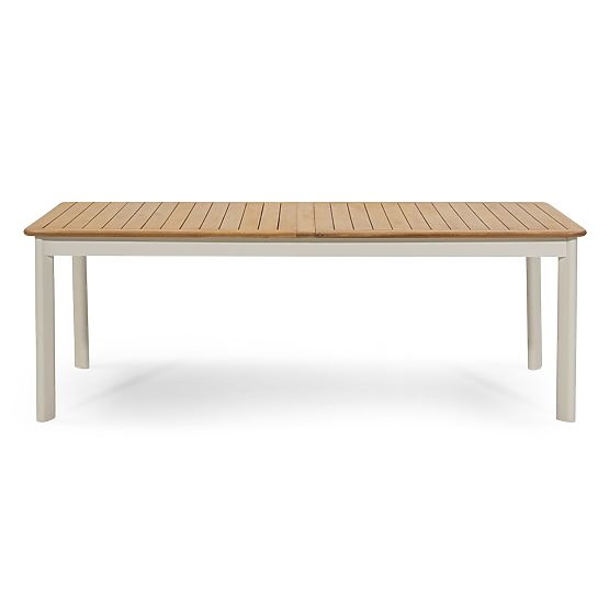 Gartenset Porticato, ausziehbarer Tisch 211-300 cm + 4 Stühle, Akazienholz FSC, Teak-Optik