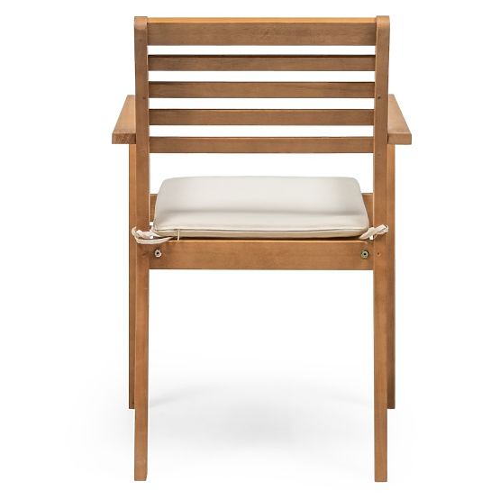 Gartenstuhl Familis ll Eukalyptusholz FSC, Teak-Optik, beige