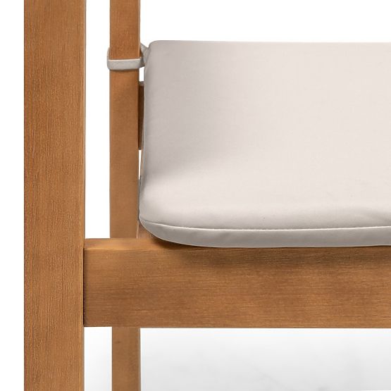 Gartenstuhl Familis ll Eukalyptusholz FSC, Teak-Optik, hellgrau