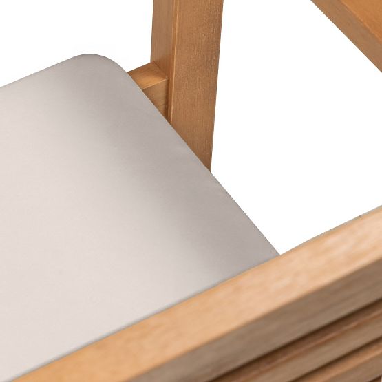 Gartenstuhl Familis ll Eukalyptusholz FSC, Teak-Optik, hellgrau