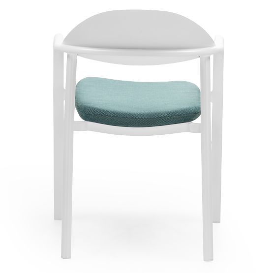 Gartenstuhl Marinelli, Aluminium, weiß/grün