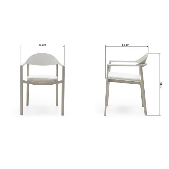 Gartenstuhl Marinelli II, Aluminium, hellbeige