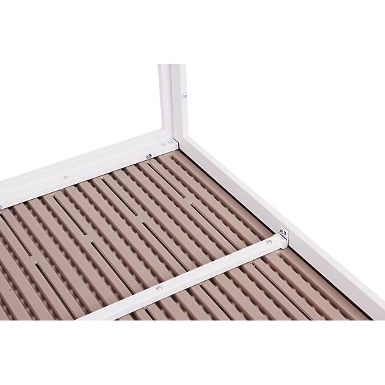 Gartentisch für 6 Personen 156x78 cm Polywood Terrassenmöbel beige weiß MultiGarden