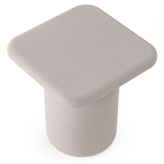 Gartentisch Vibonis 42 cm, quadratisch, zementfarben, hellbeige