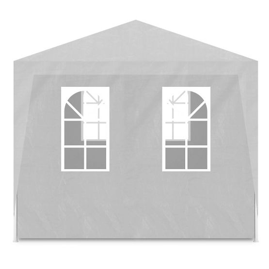 Gartenverkaufszelt Pavillon 3x9 m 8 Wände weiß MultiGarden