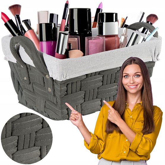 Geflochtener Korb grafit LILO 30x20x15 cm