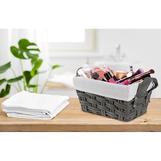 Geflochtener Korb TIANA graphit 30x20x15 cm