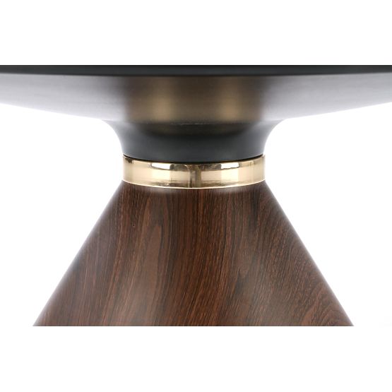 GENESIS Couchtisch weißer Marmor / Nussbaum / gold (2p=1Stk)