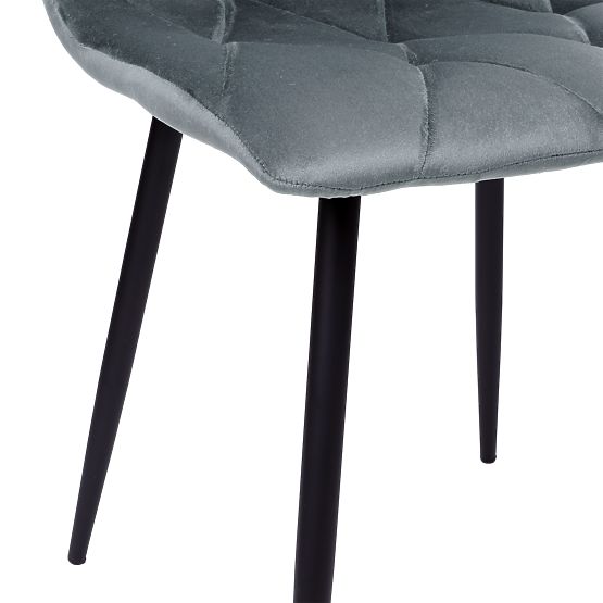 Gepolsterter Samtstuhl Madison Velvet graphit