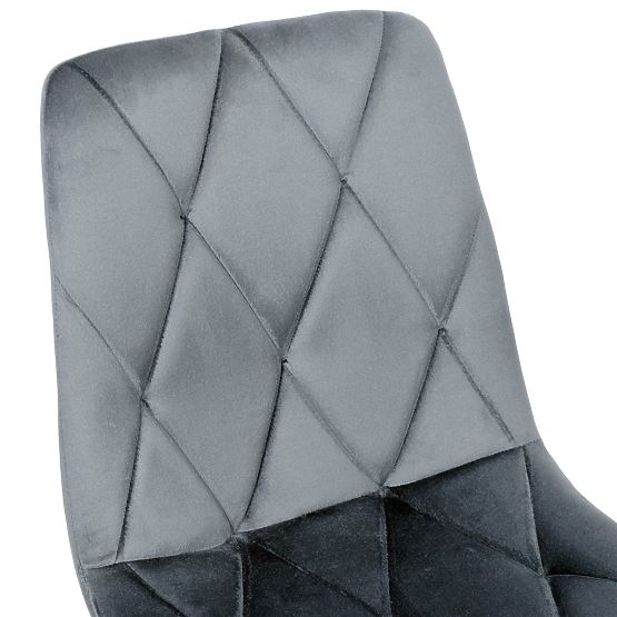 Gepolsterter Samtstuhl Madison Velvet graphit