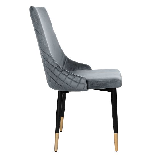 Gepolsterter Samtstuhl Vermont Velvet graphit