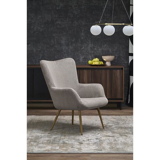 Gepolsterter Sessel AMARO - grau