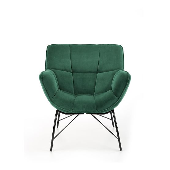 Gepolsterter Sessel BELTON – Flaschengrün