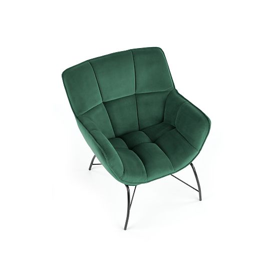 Gepolsterter Sessel BELTON – Flaschengrün