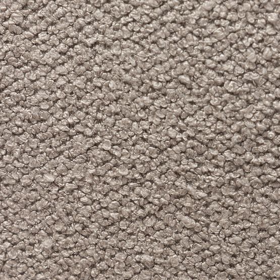 Gepolsterter Sessel Falone graubeige, Bouclé, rund
