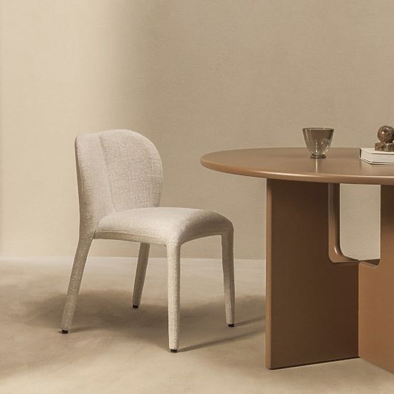 Gepolsterter Stuhl Asan, beige-grau