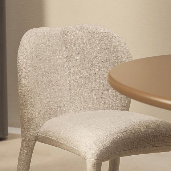 Gepolsterter Stuhl Asan, beige-grau