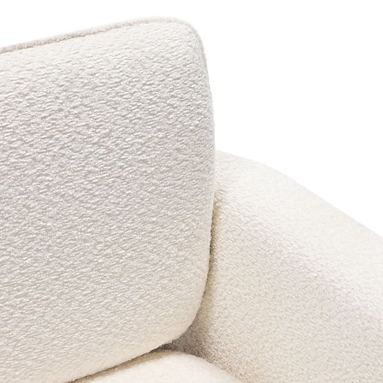 Gepolsterter Stuhl Campat weiß, abgerundet