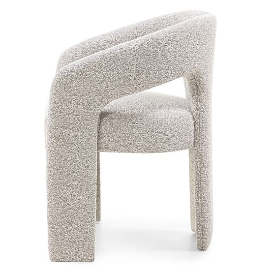 Gepolsterter Stuhl Castelo graubeige