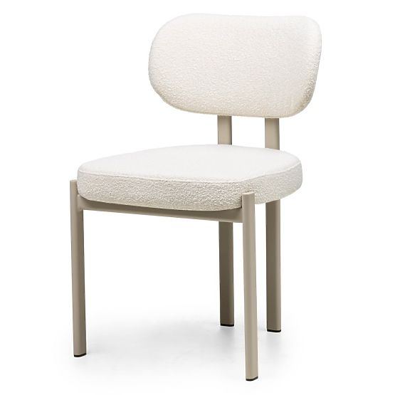 Gepolsterter Stuhl Flare, creme/beige
