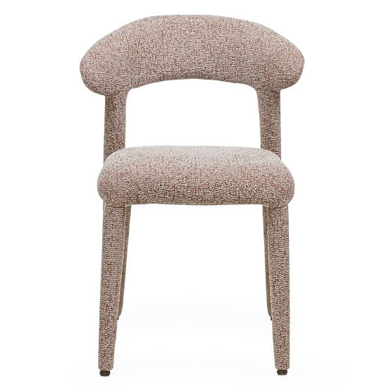 Gepolsterter Stuhl Hiroki, beige-bordeaux meliert