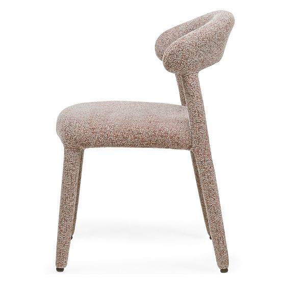 Gepolsterter Stuhl Hiroki, beige-bordeaux meliert