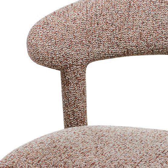 Gepolsterter Stuhl Hiroki, beige-bordeaux meliert