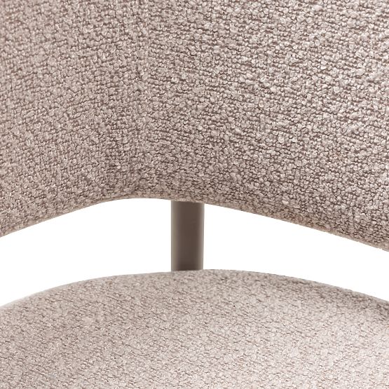 Gepolsterter Stuhl Lamu beige, Bouclé