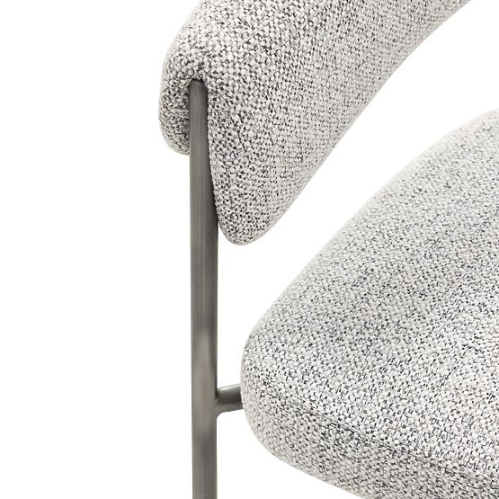 Gepolsterter Stuhl Portia grau